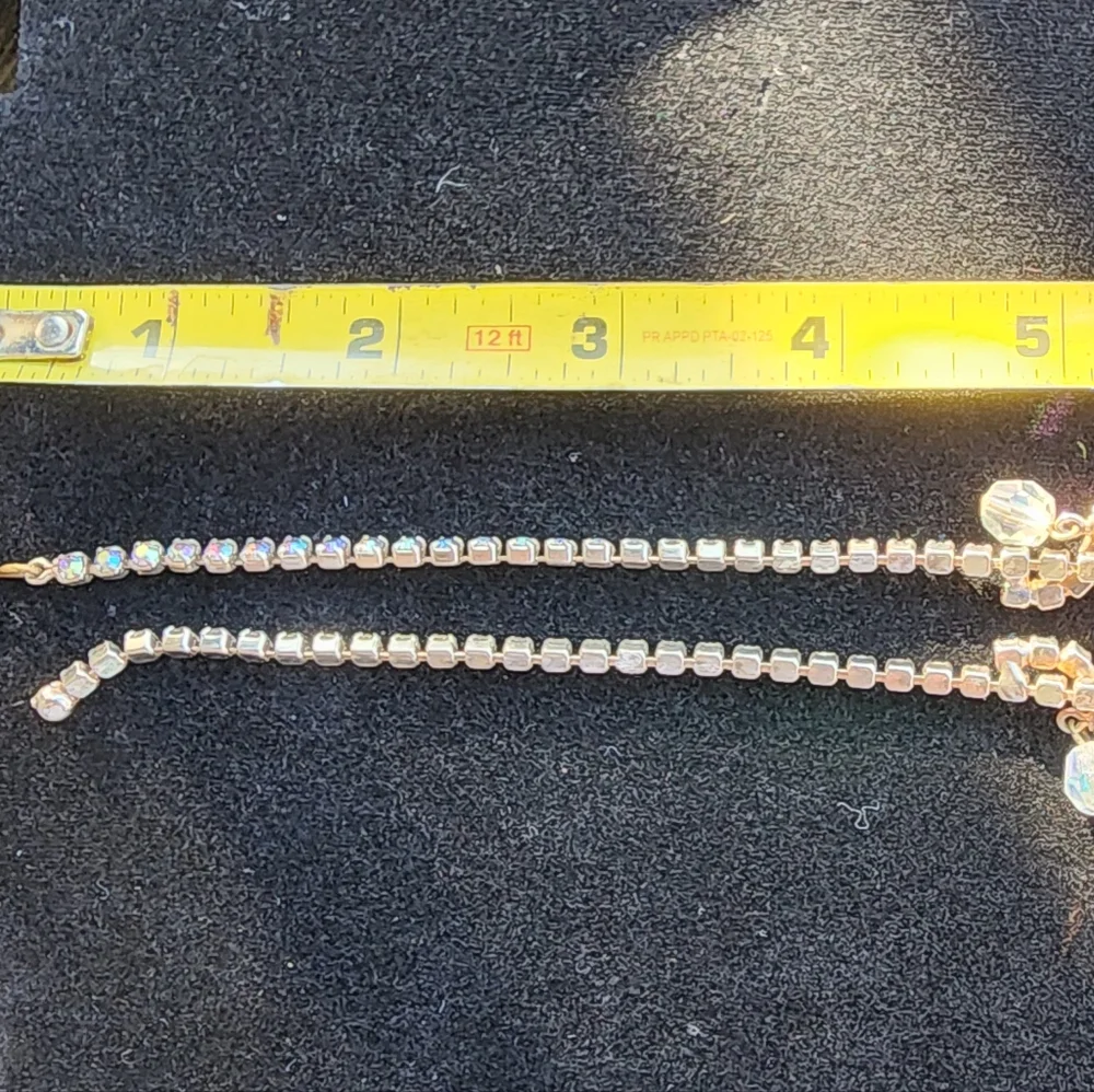 Elegant Vintage Gold and Silver Crystal Necklace - Picture 3 of 3